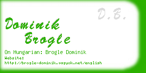 dominik brogle business card